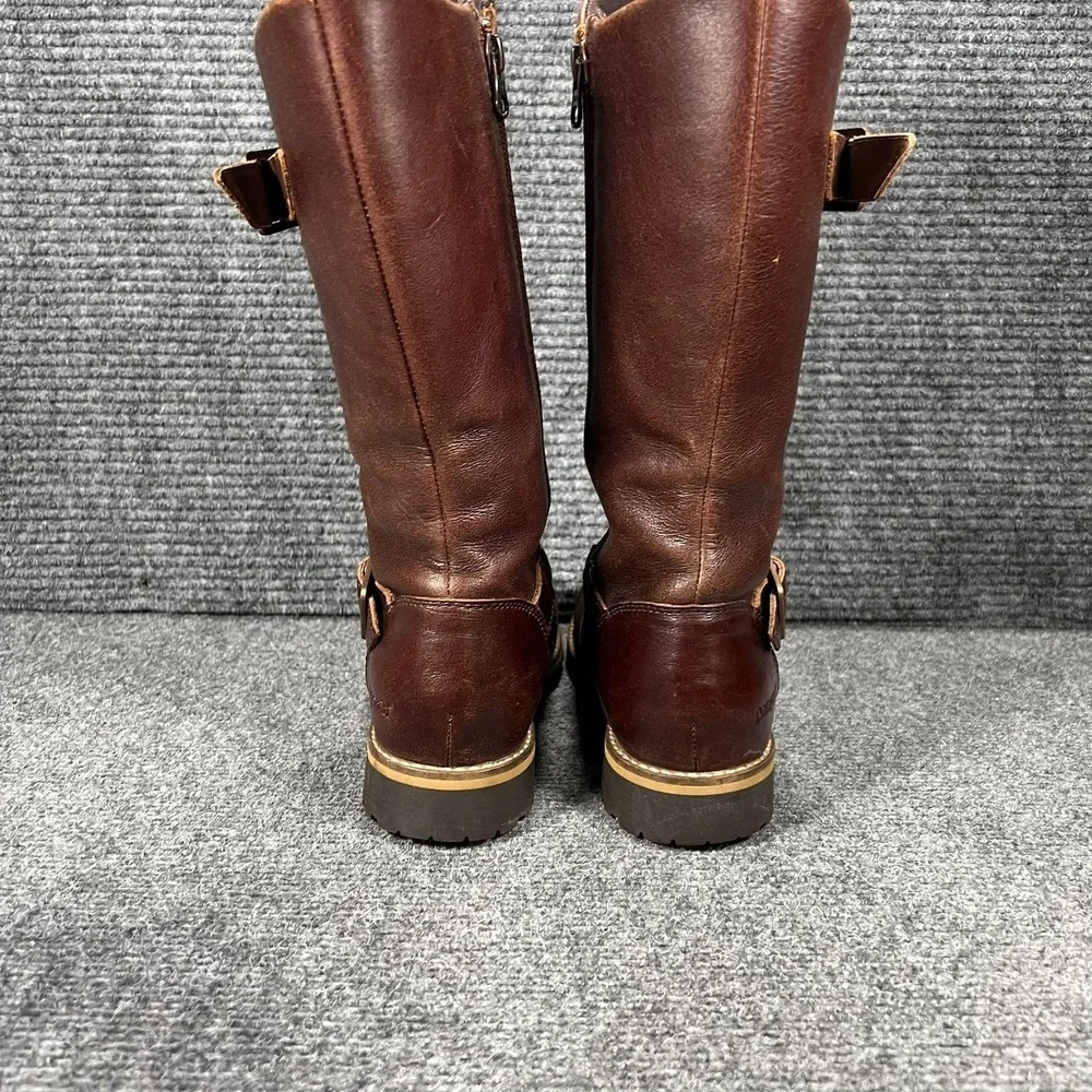 Patagonia Boots Womens Size 6.5 37.5 Brown Leather Buckle‎ Mid Calf Thatcher